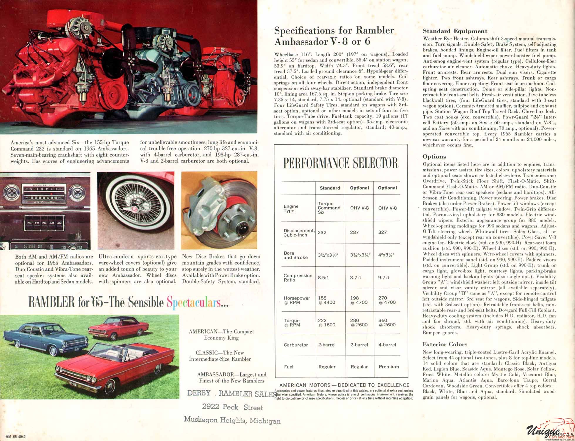 1965 AMC Rambler Ambassador Brochure Page 2
